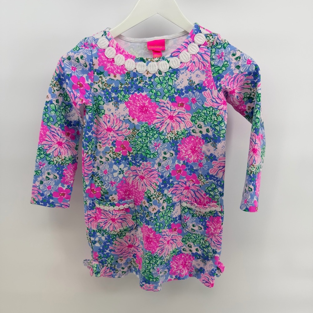 Lilly Pulitzer Little Lilly Knit Shift Dress in Multi Soirée all day - Picture 2 of 6